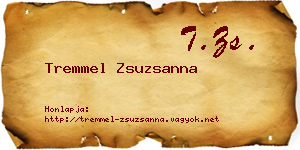 Tremmel Zsuzsanna névjegykártya