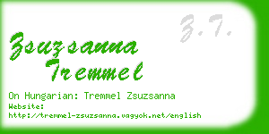 zsuzsanna tremmel business card